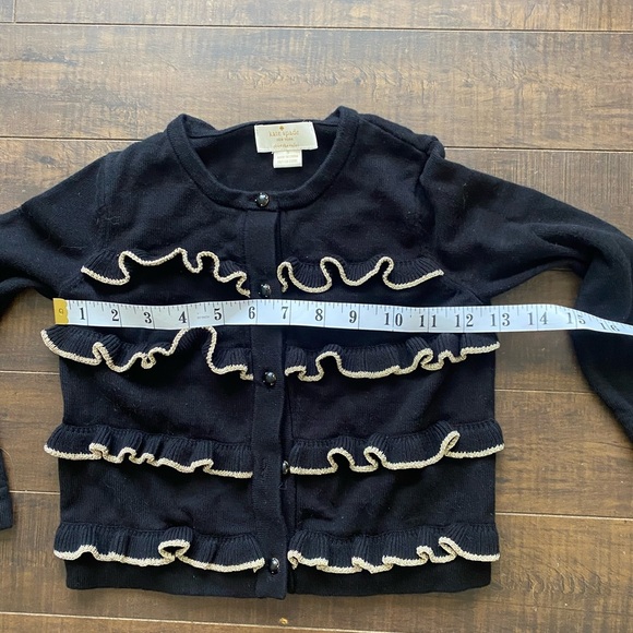Kate Spade black sweater with Cream Ruffles - Picture 5 of 7